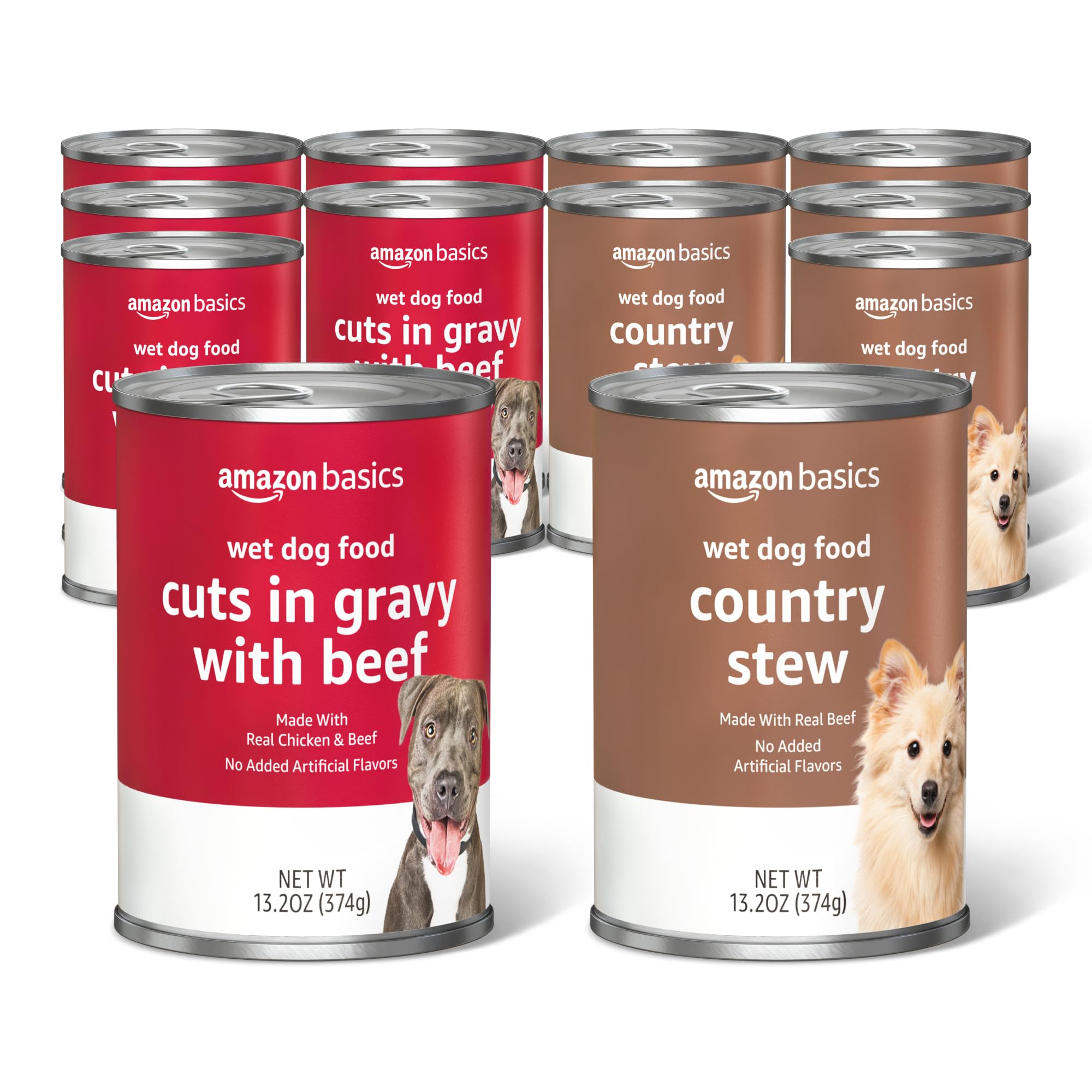 Amazon Basics nourriture humide pour chien boeuf ragout country, repas savoureux et nourrissant