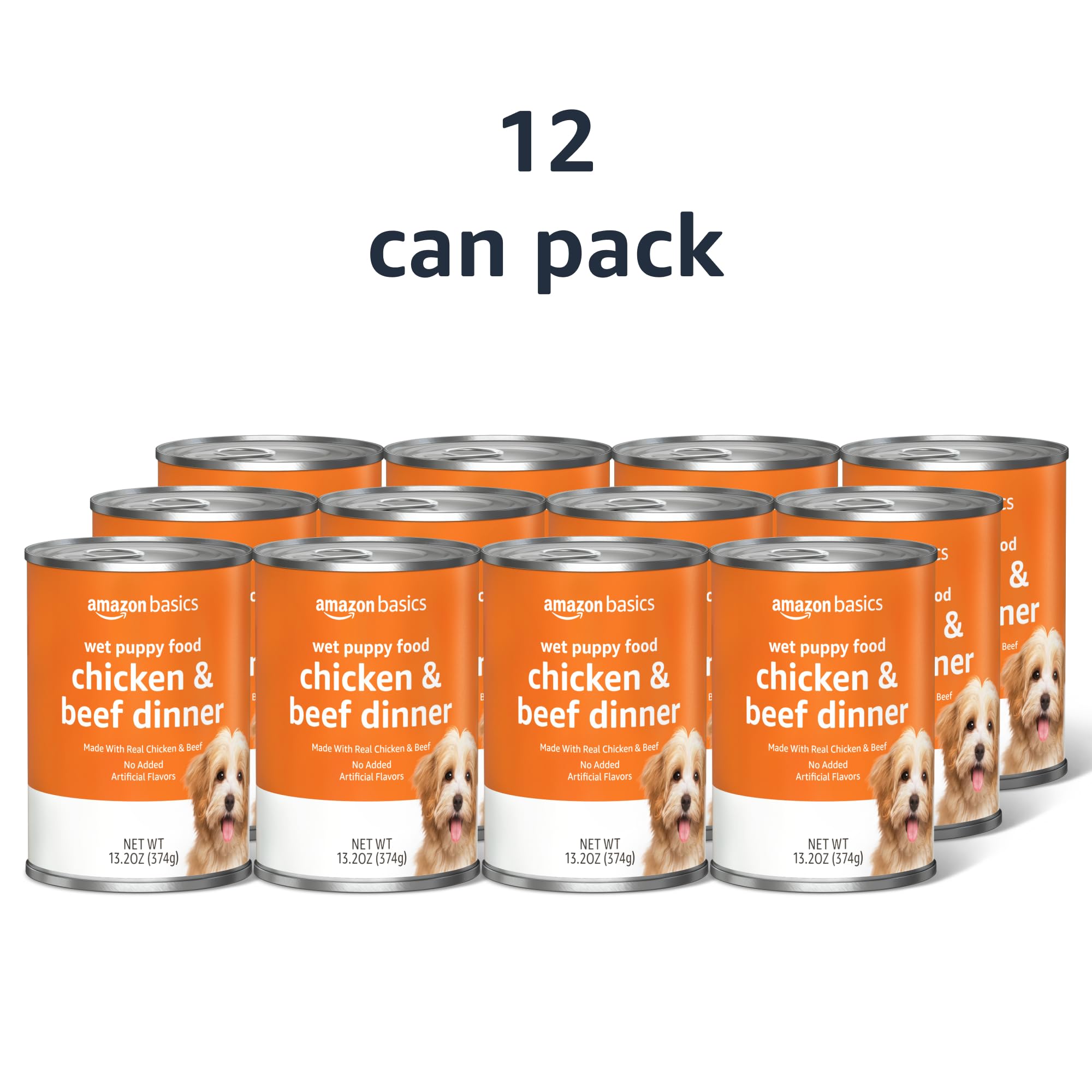 Nourriture en conserve amazon-basics pour chiots, poulet et boeuf, saveur digeste.