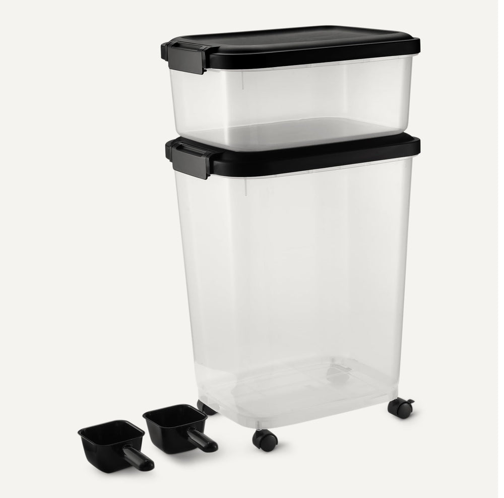 Amazon Basics Pelle-doseuse avec rangement, service pratique et hygiène facile