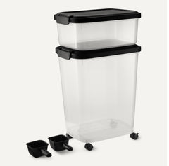 Amazon Basics Pelle-doseuse avec rangement, service pratique et hygiène facile