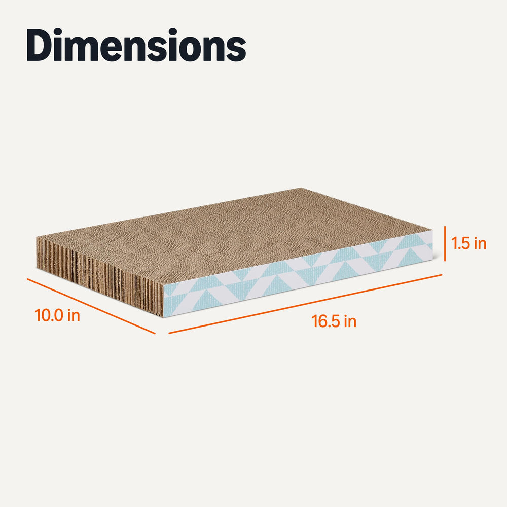 Amazon Basics plateau griffes-chat-carton bleu: assemblage rapide et déplacement facile.