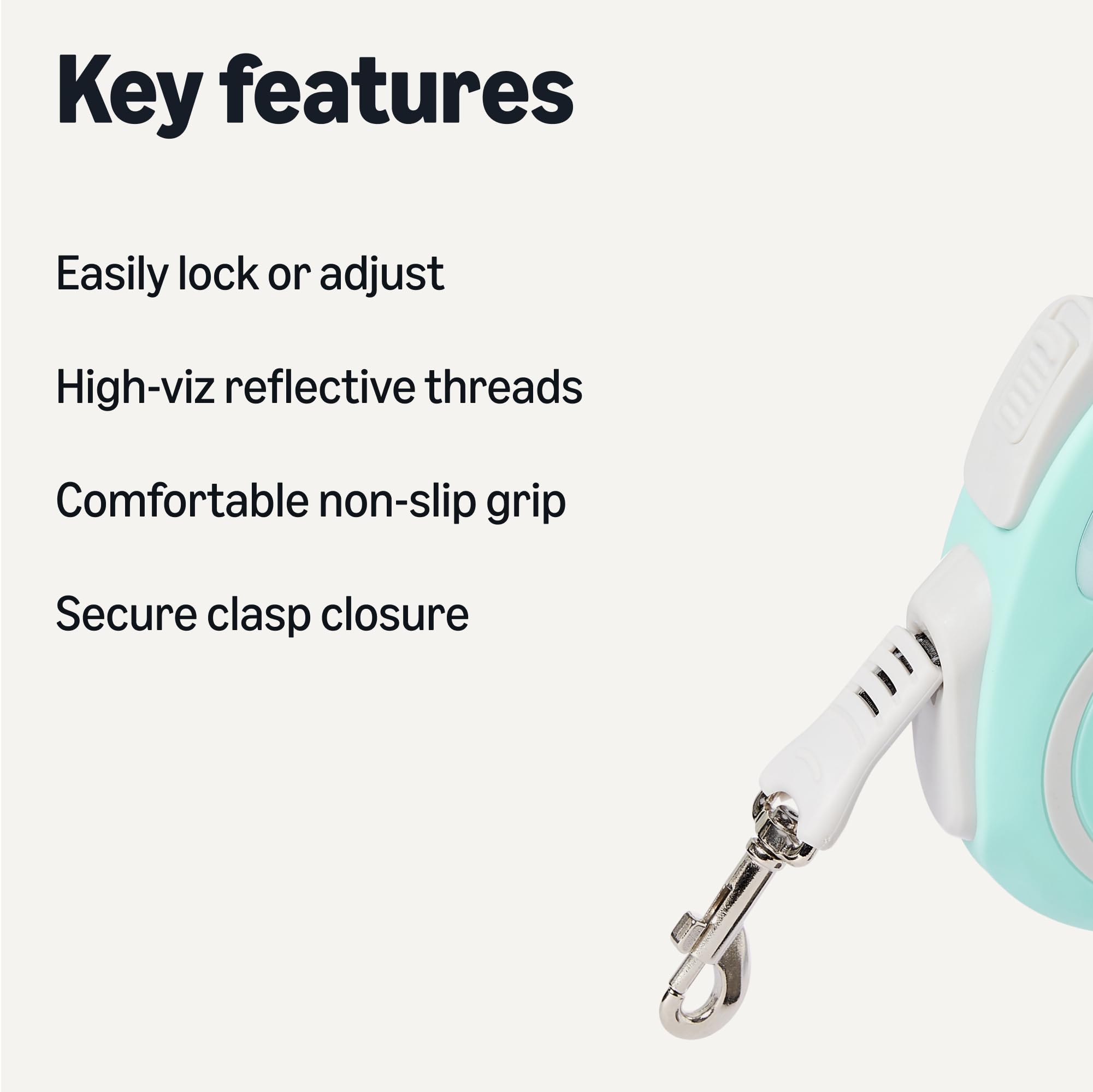 Poignée ergonomique Amazon Basics: prise en main antidérapante pour un contrôle fiable.