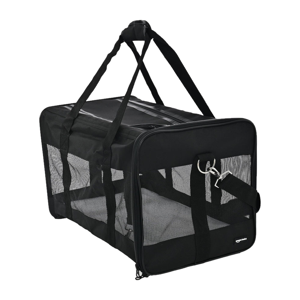 Porte-animal-voyage-mesh Amazon Basics offrant ventilation et confort.