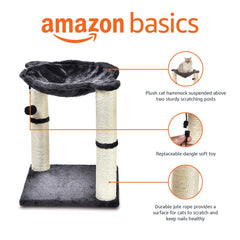 Poteaux griffes naturels en jute Amazon Basics, idéal pour affûter les griffes et protéger le mobilier.