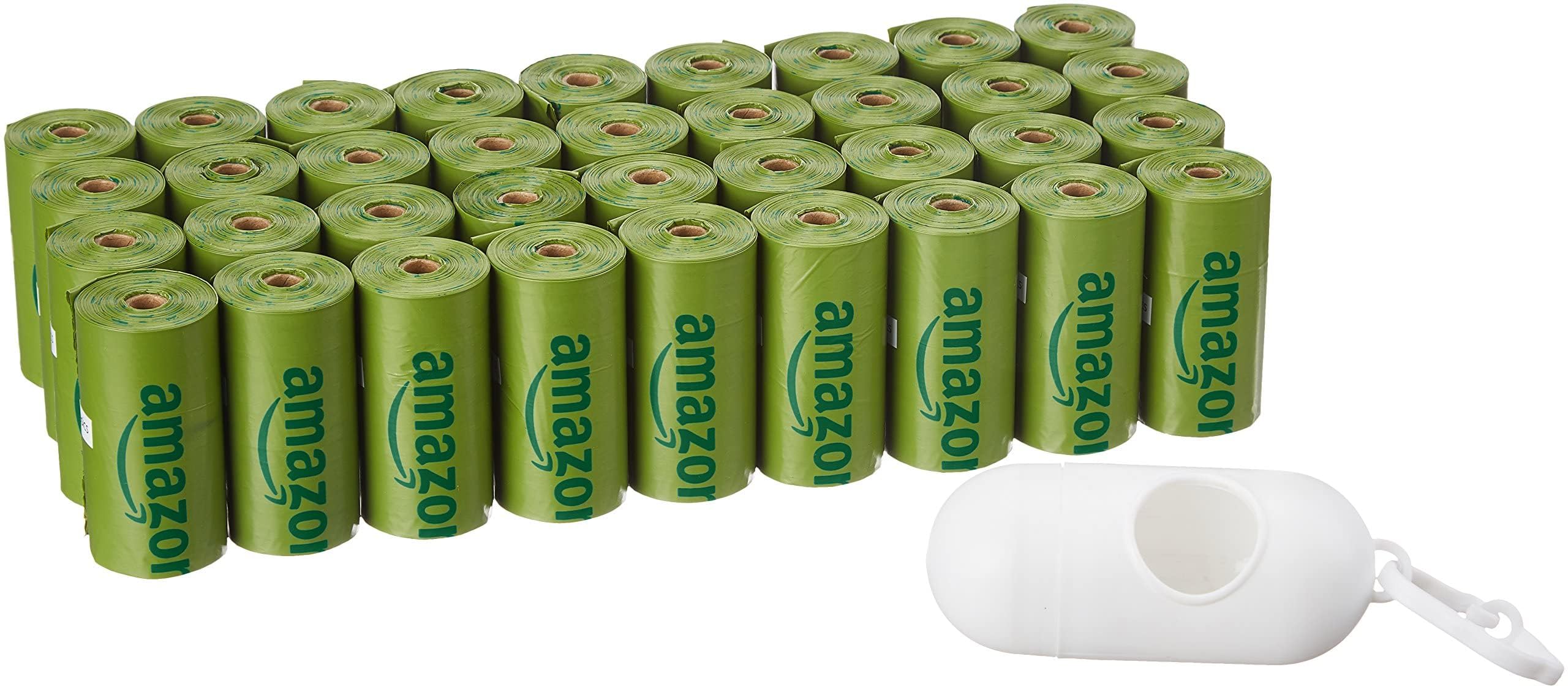 Amazon Basics sacs crottes chien 13x9, couverture généreuse pour balades propres.