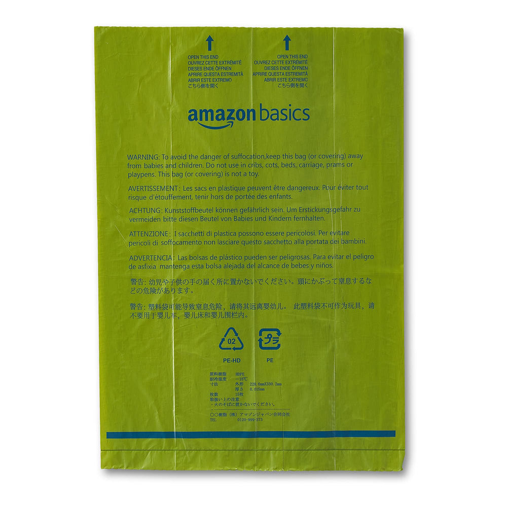 Parfum talc des sacs Amazon Basics pour une sensation de fraîcheur.