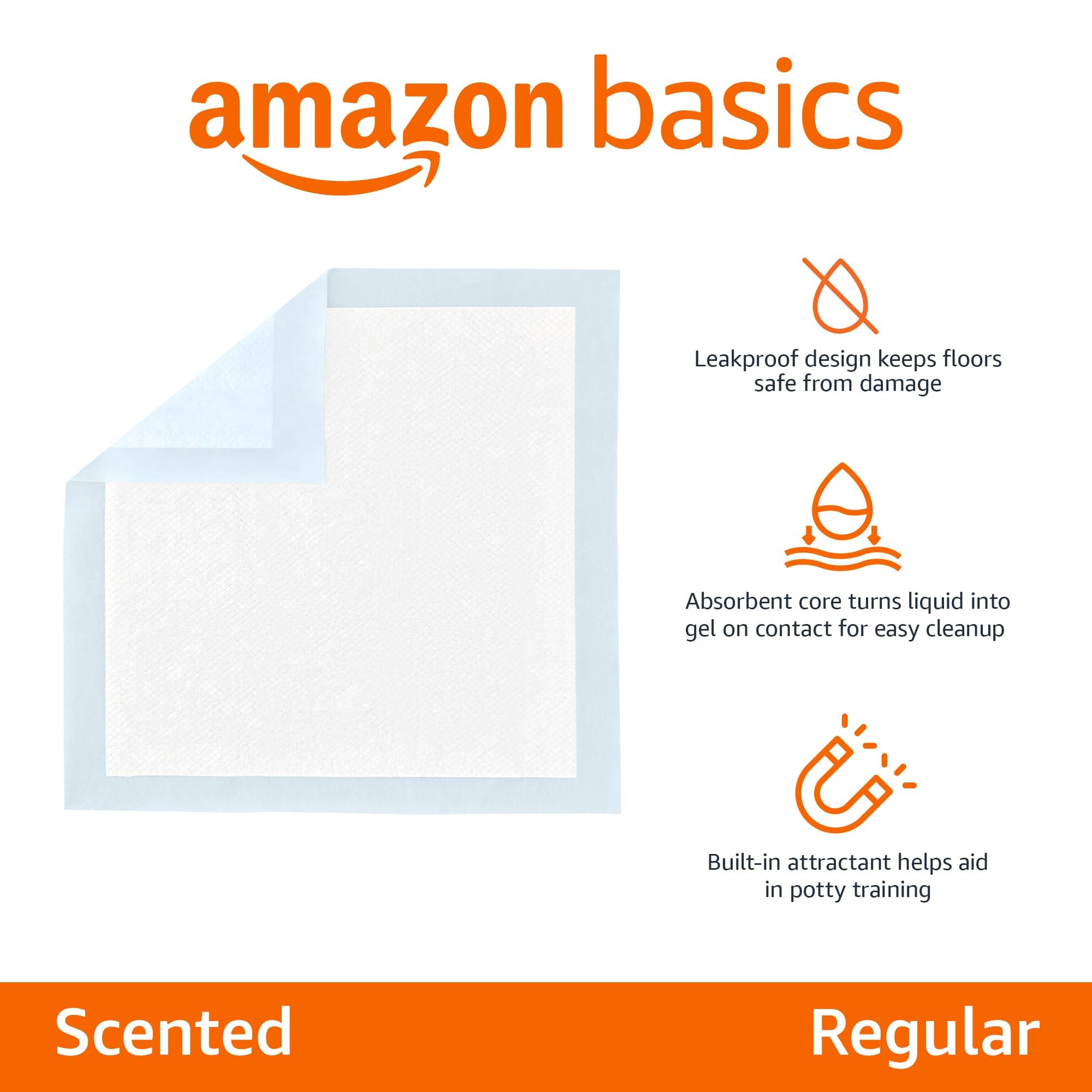 Tampon Amazon Basics à 5 couches avec absorption élevée et sécurité domestique.