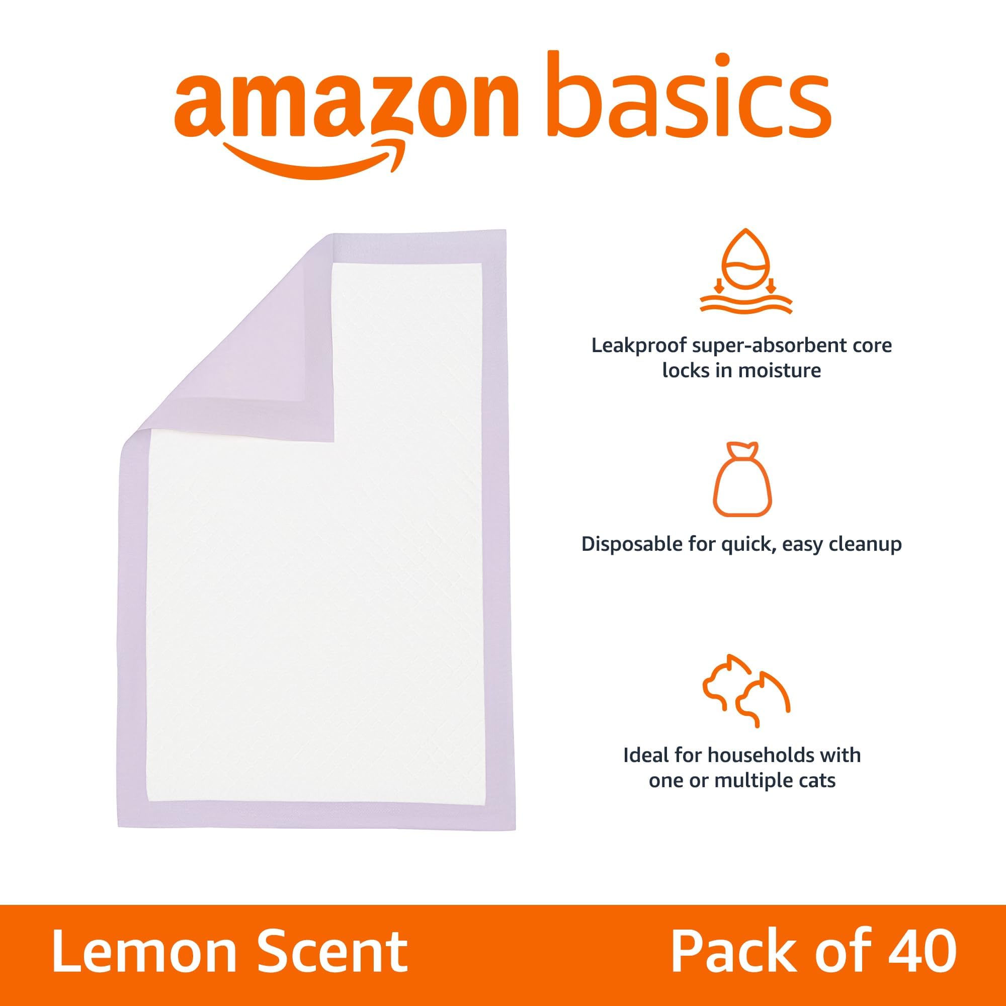 Amazon Basics tapis anti-odeurs, contrôle durable des odeurs de litière.