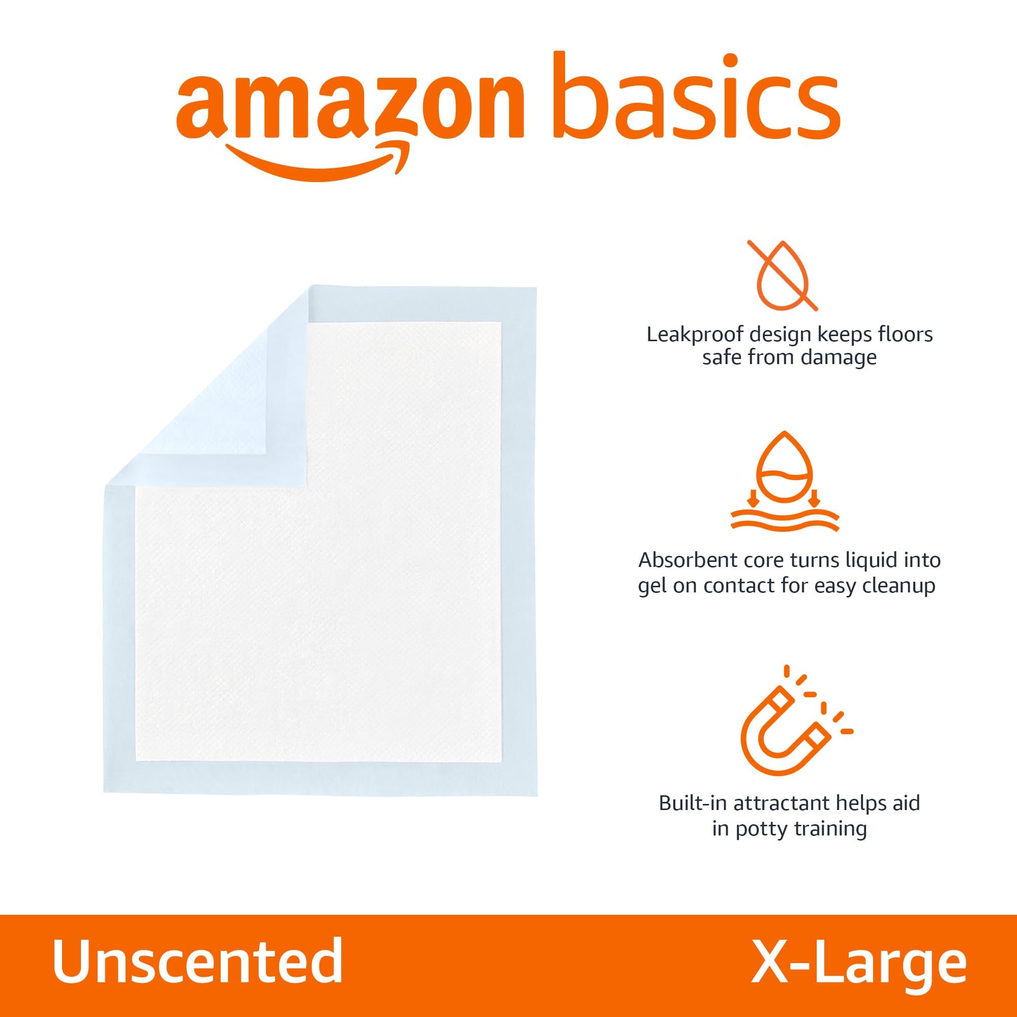 Amazon Basics XL tapis-dapprentissage à 5 couches pour une absorption efficace.