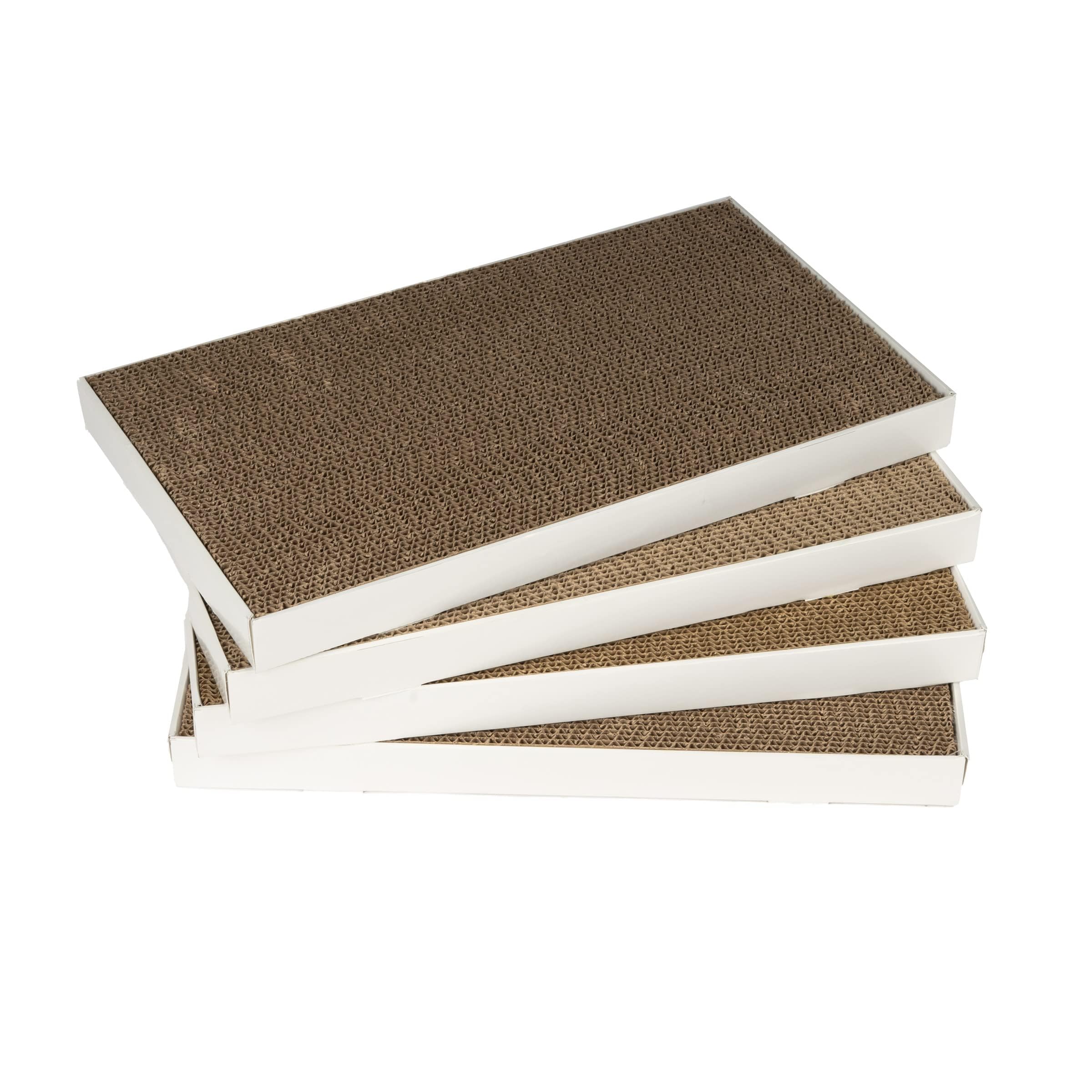 Tapis griffes Amazon Basics en carton ondulé, prêt à l'emploi pour chats et griffades.