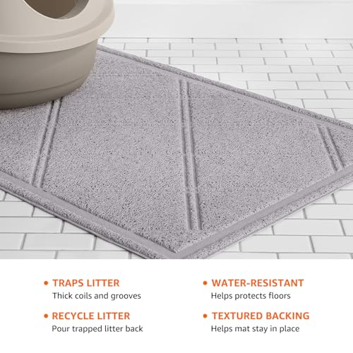 Amazon Basics tapis-litiere-chat-gris design-elegant: gris élégant s’harmonise avec votre déco
