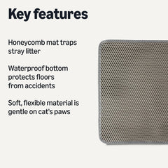 Amazon Basics tapis litière chat surface nid-dabeilles retient saletés.