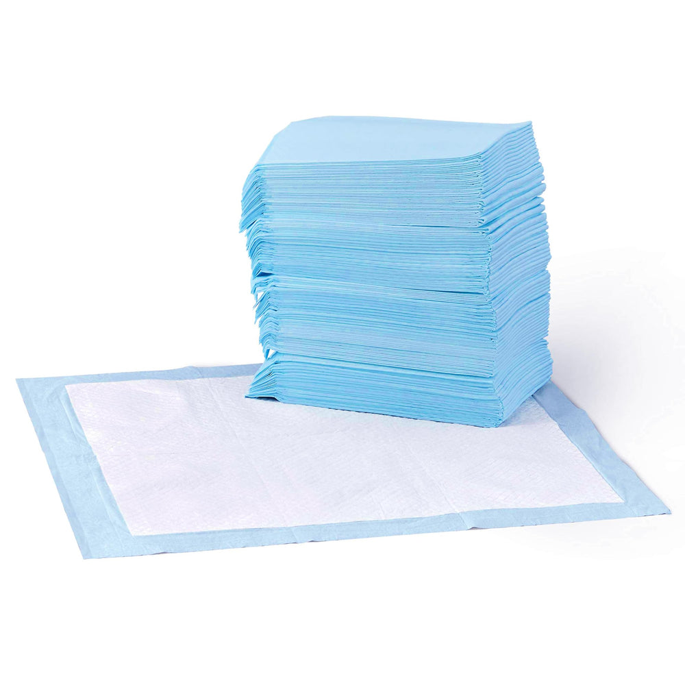 Amazon Basics tapis-pipi bleu et blanc, absorption rapide pour chien.