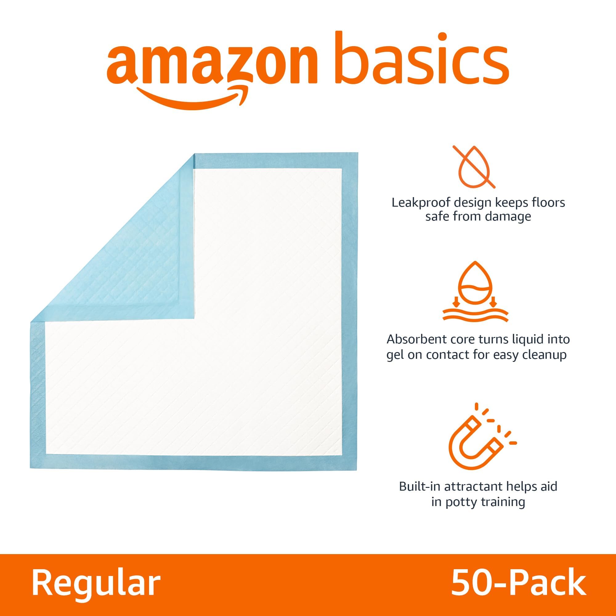 Amazon Basics tapis-pipi puppy cinq couches, absorption fiable pour l'entraînement.