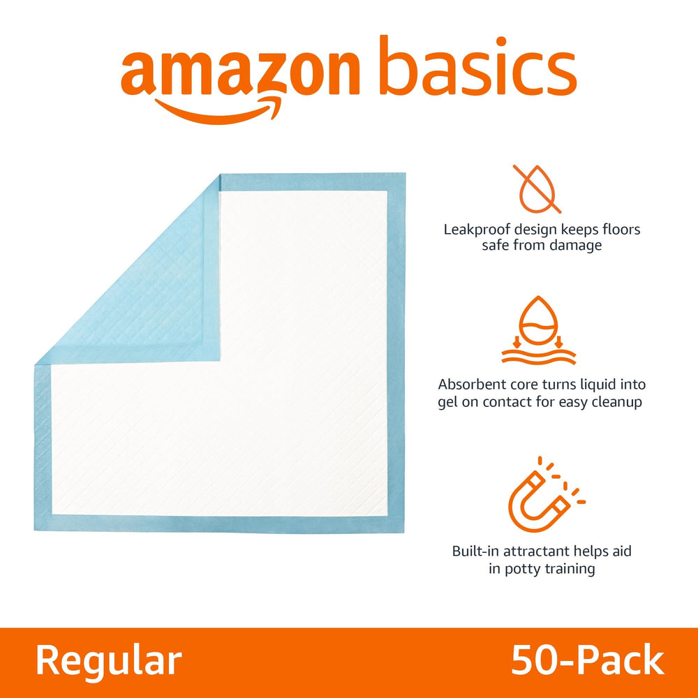 Amazon Basics tapis-pipi puppy cinq couches, absorption fiable pour l'entraînement.