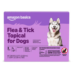 Amazon Basics traitement puces et tiques chien grand – avant application, prêt à l'emploi