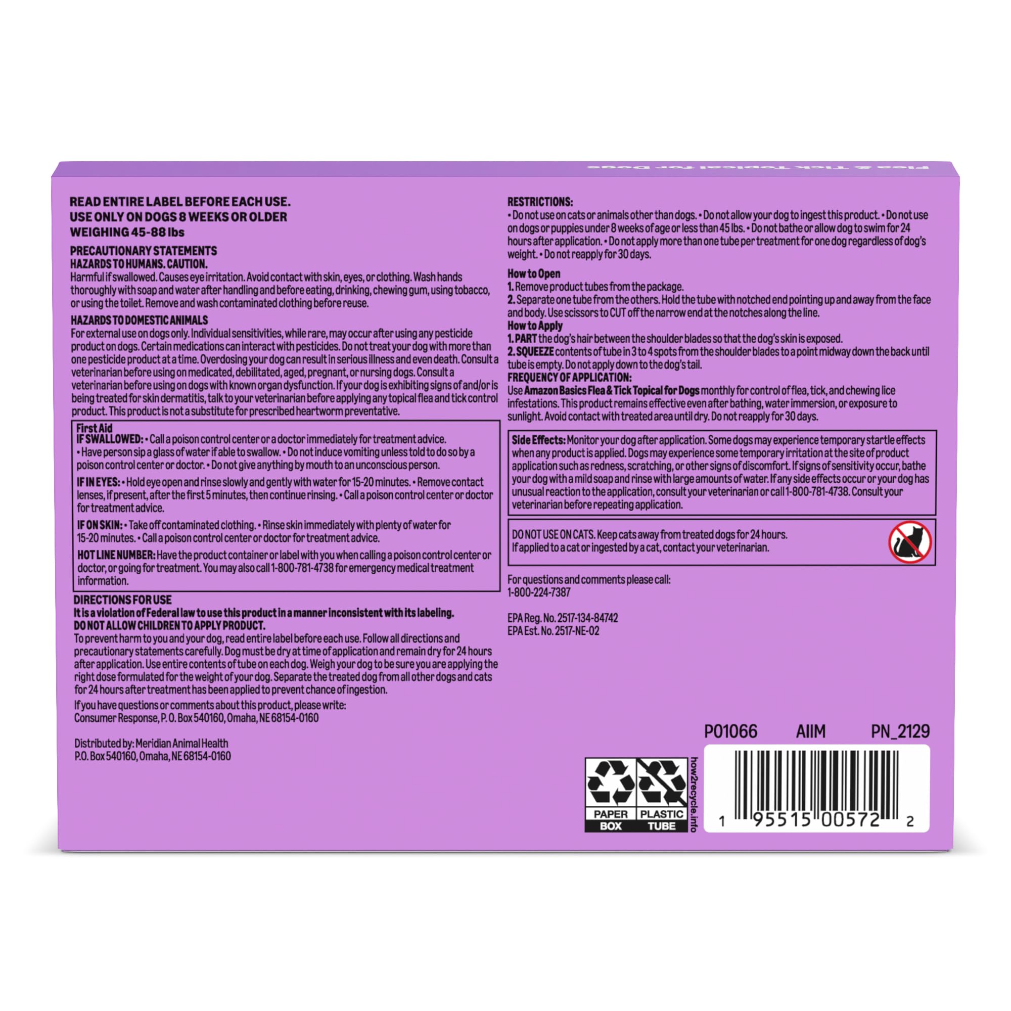 Protection longue durée jusqu'à 30 jours – Amazon Basics chien grand