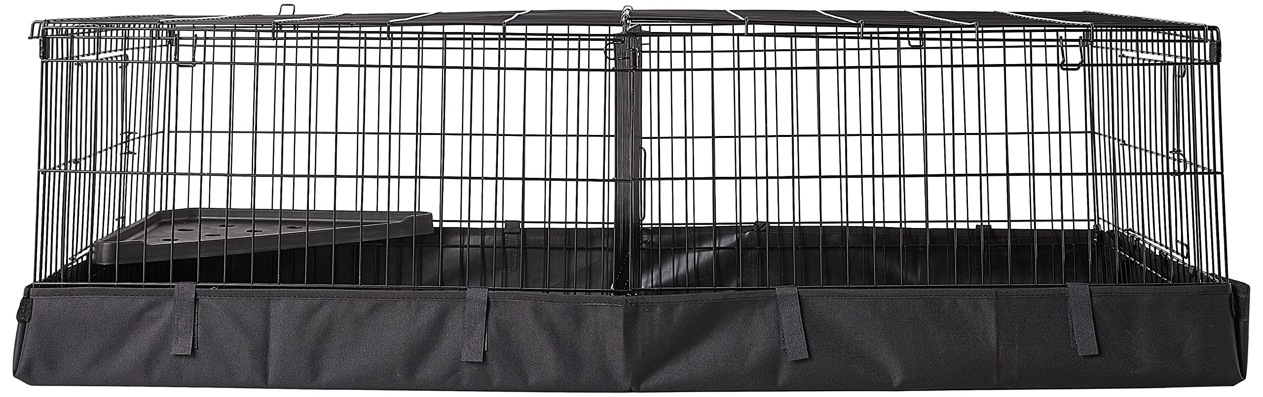 Cage Amazon Basics avec séparateur pour configurer l’habitat.