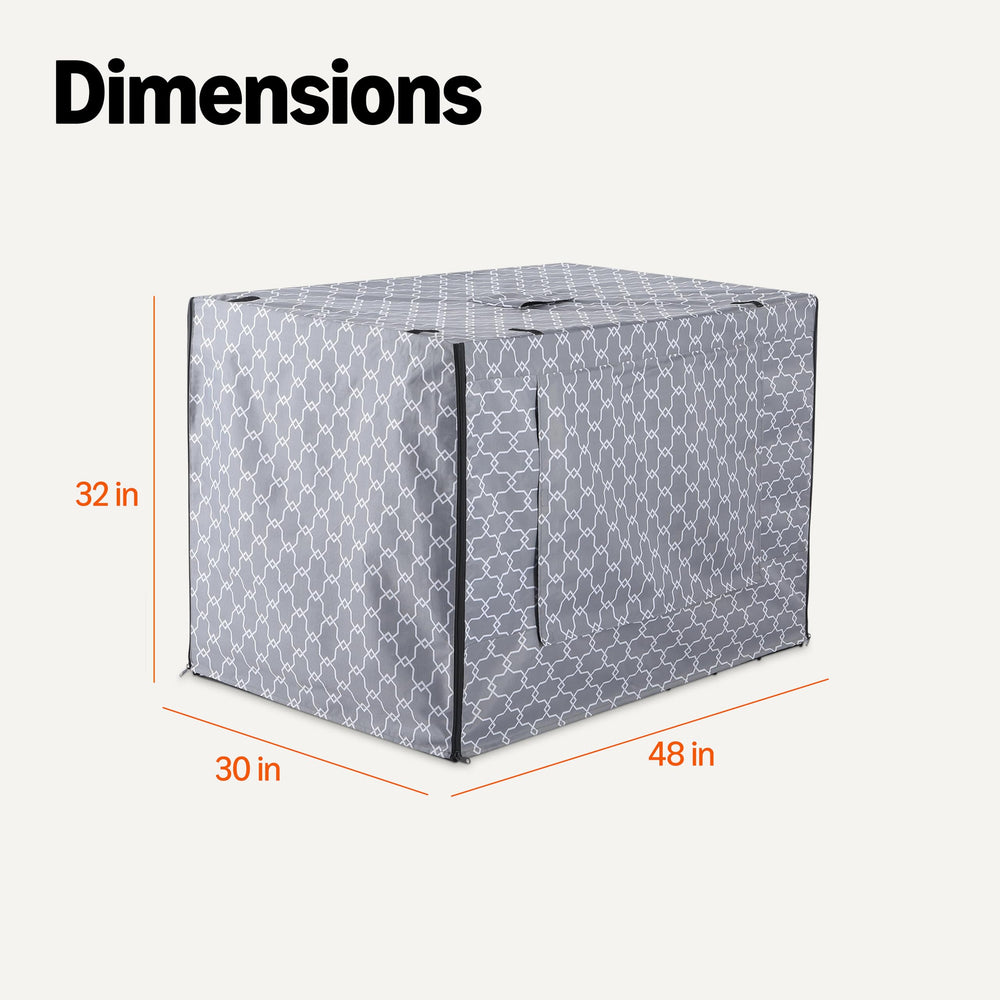 Amazon Basics couverture cage chien 48 pouces, installation rapide et nettoyage facile.