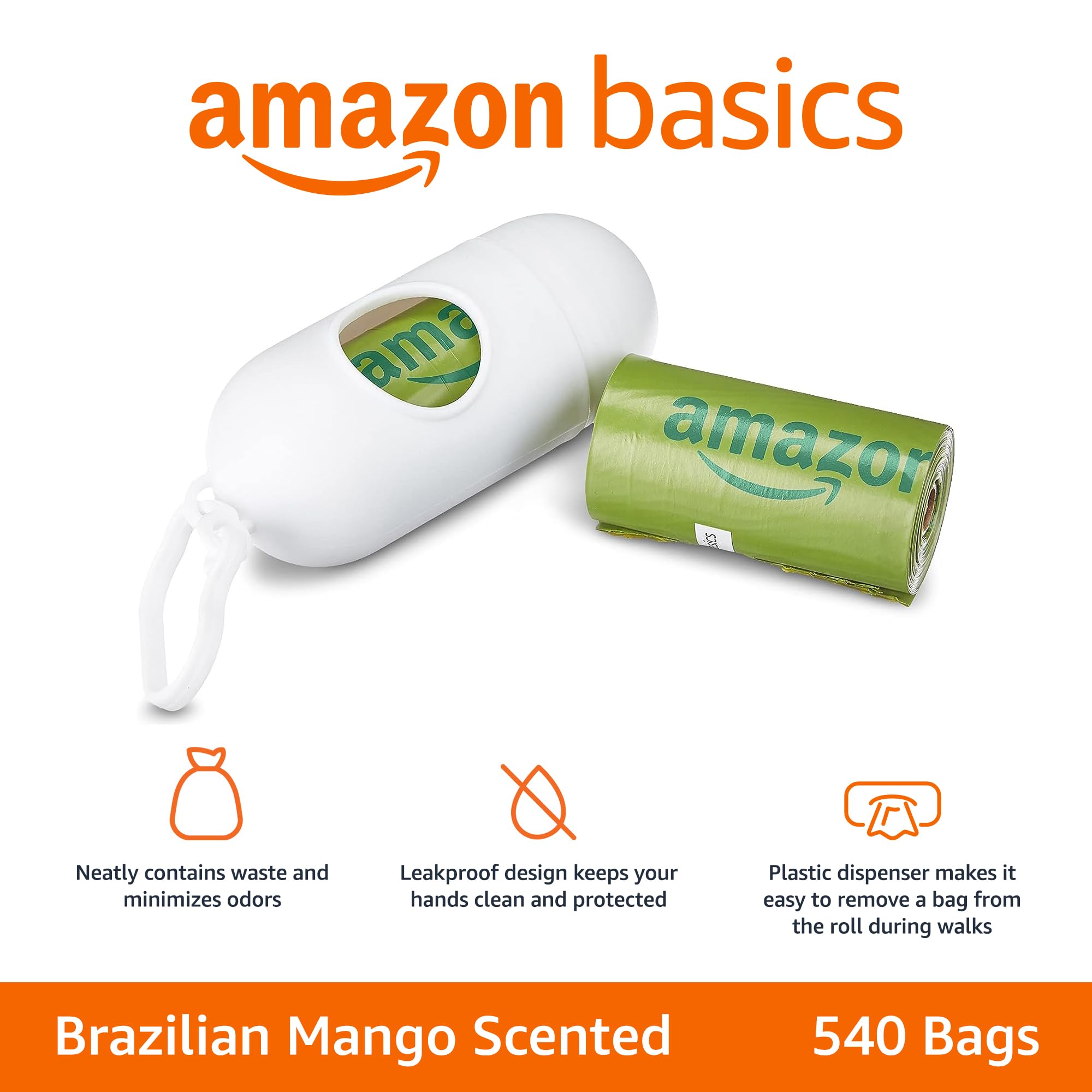 Sacs de déjection Amazon Basics en format 33 x 23 cm pour couverture généreuse.