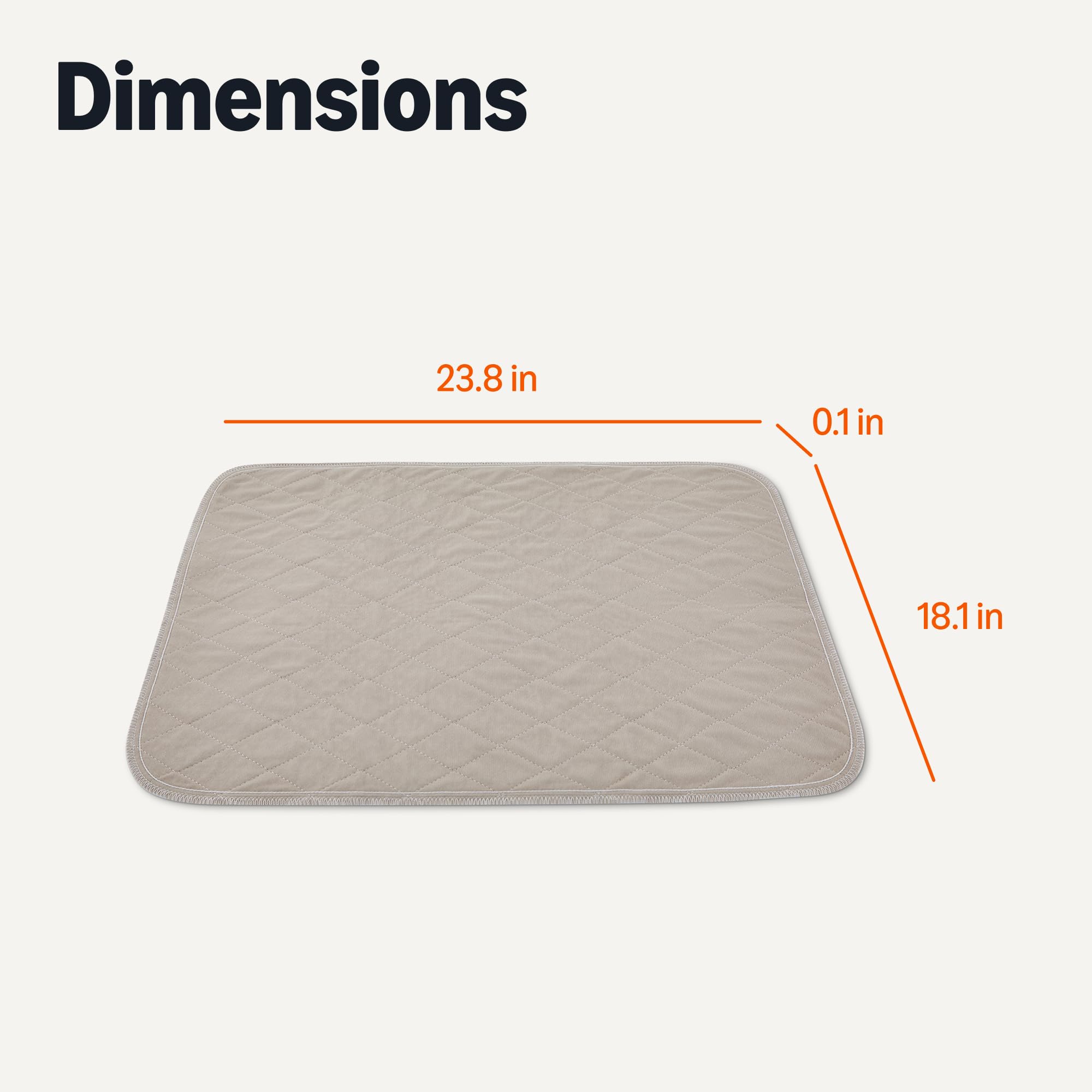 Dimensions pratiques du tapis Amazon Basics, léger et facile à ranger.