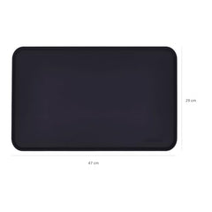 Tapis Amazon Basics s'adapte à un grand bol ou deux petits bols.