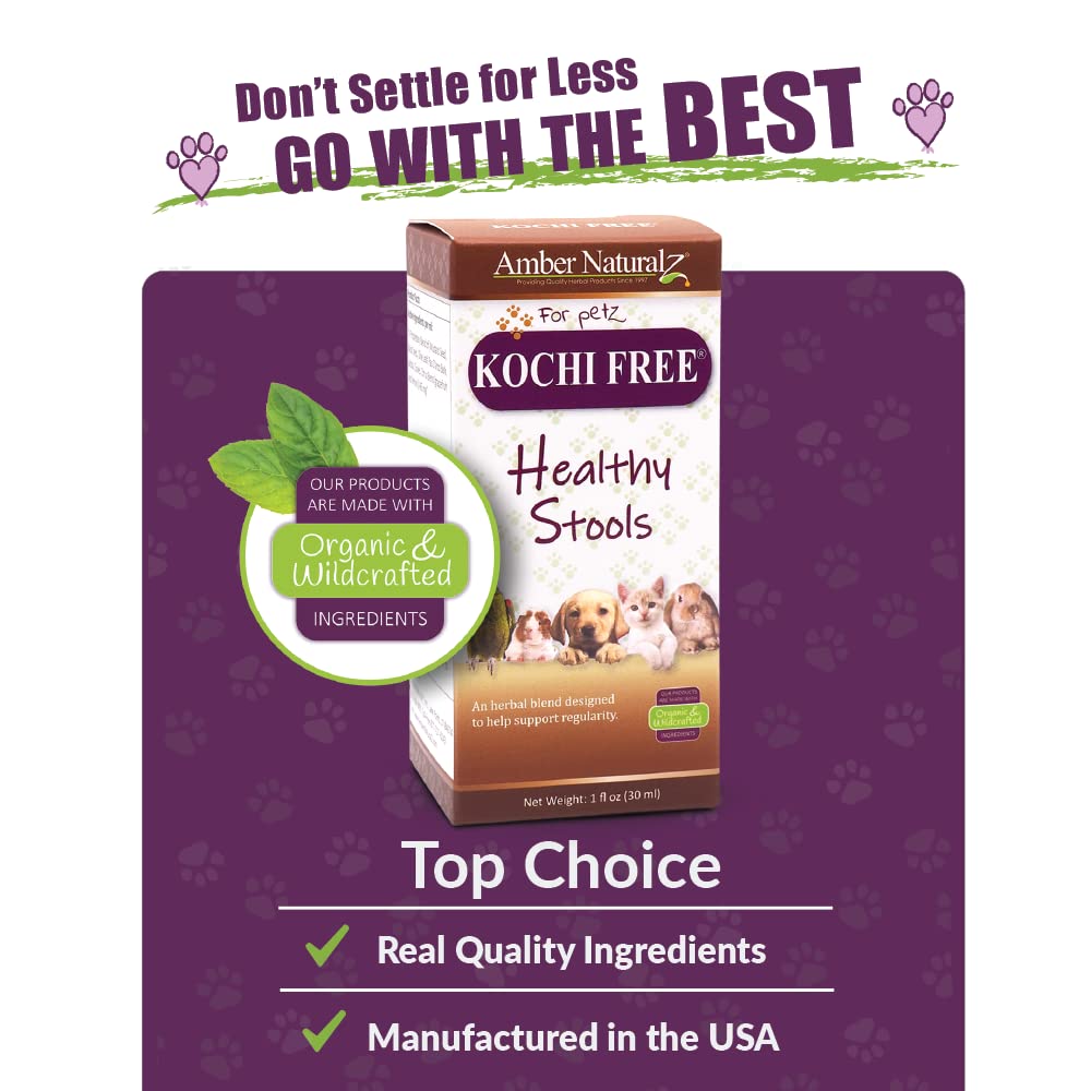 Amber NaturalZ Kochi Free : extraits végétaux de qualité sans additifs.