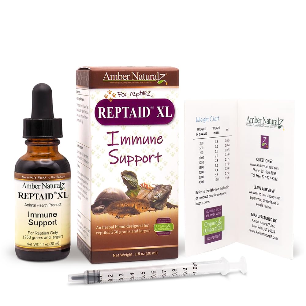 AMBER NATURALZ Reptaid XL: scène avec un reptile et le flacon.
