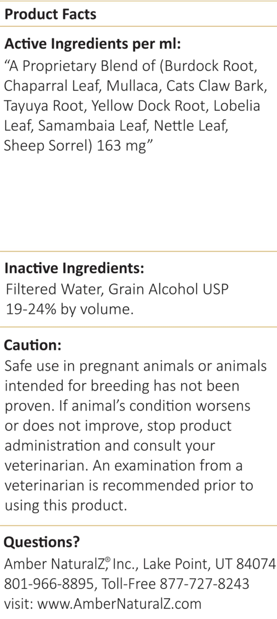 Amber NaturalZ Tumoxil – utilisation adaptée pour chiens de tous âges.