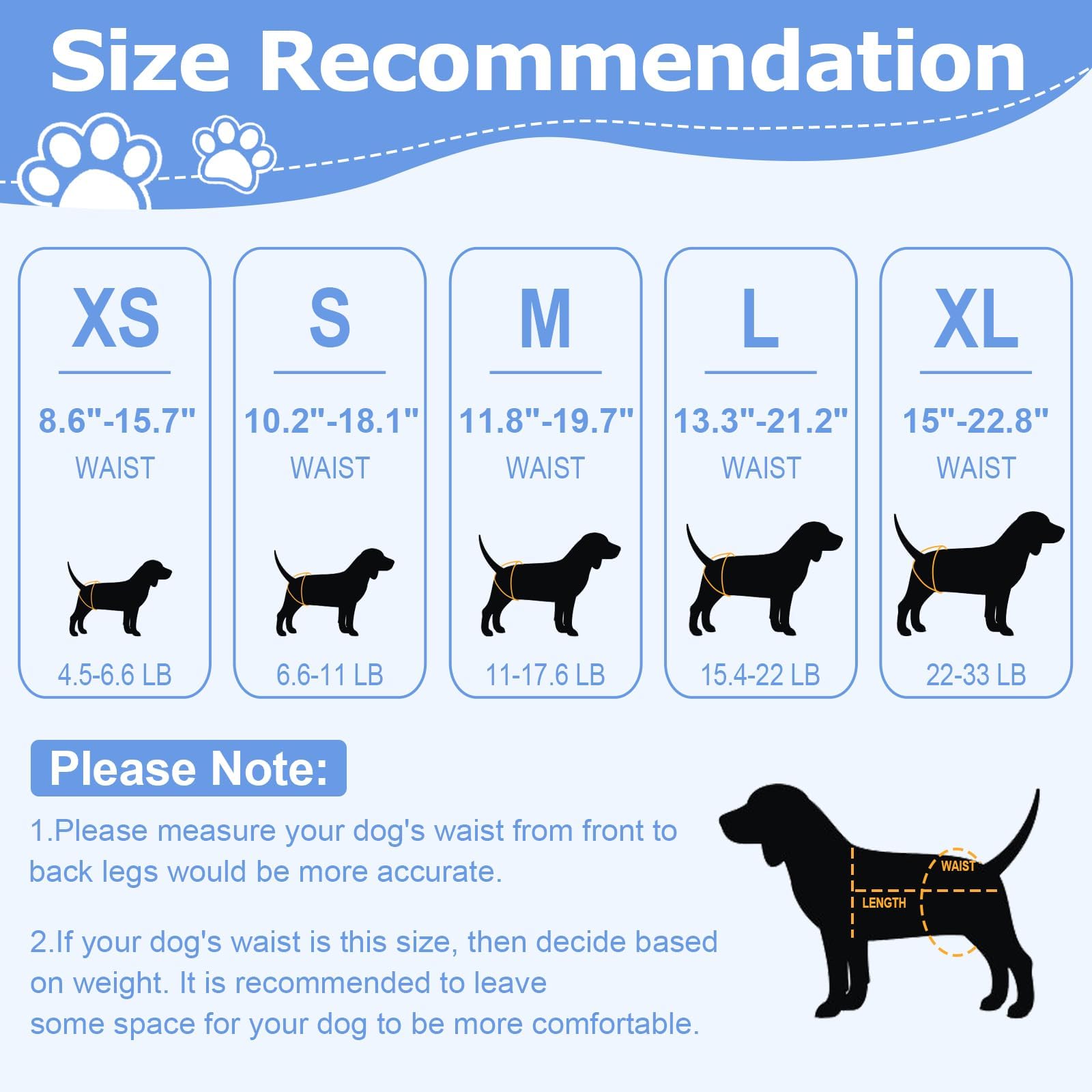 Ambreview couches chien taille L à enfiler sans fermeture pour un ajustement sûr.