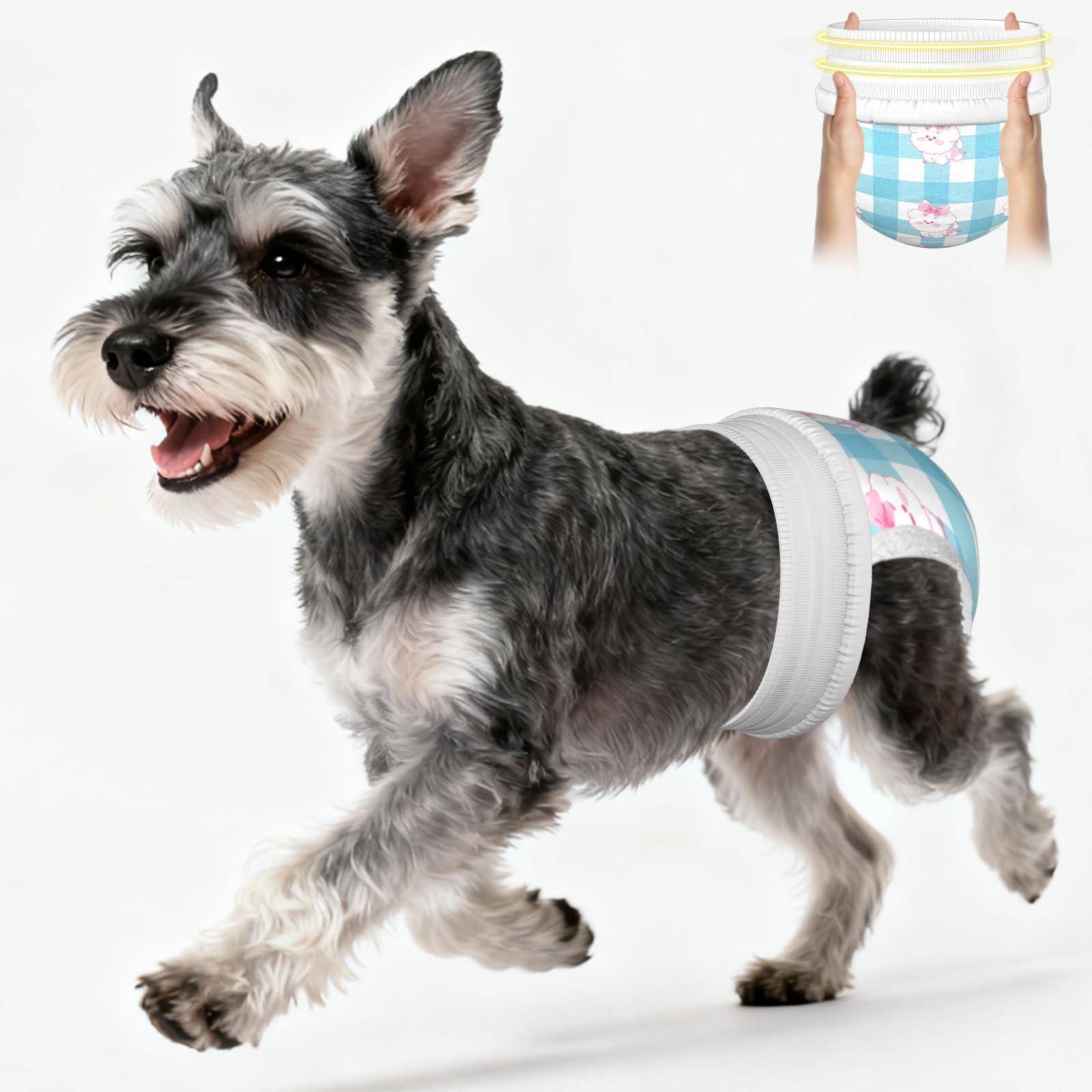 Ambreview couches-chiens-femelles-elastic-360: ajustement sûr et confortable.