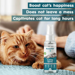 AmeizPet spray-renouvellement-jouets-chat ravive l'interet des jouets favoris.