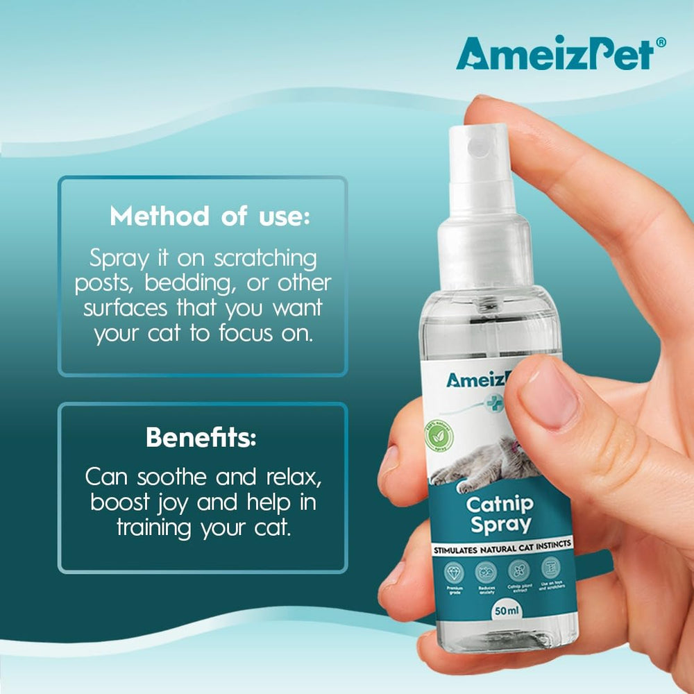 AmeizPet spray-stimulation-sensorielle-chat ajuste la stimulation selon le chat.