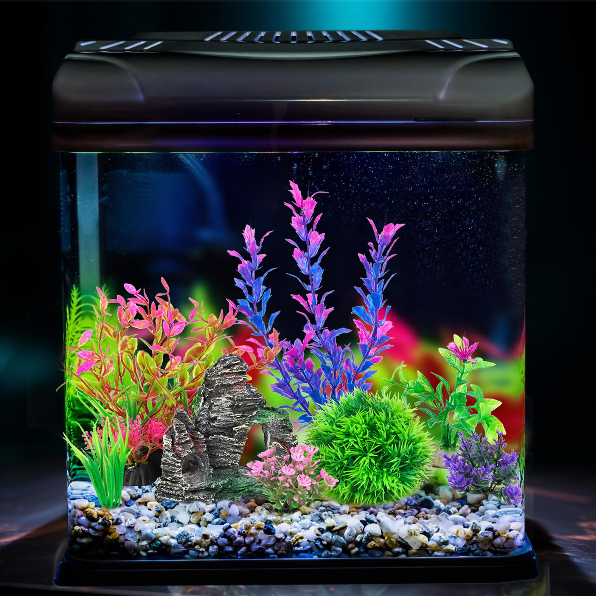 Ameliade Aquarium – Ensemble décoratif, 8 styles pour aquariums variés.