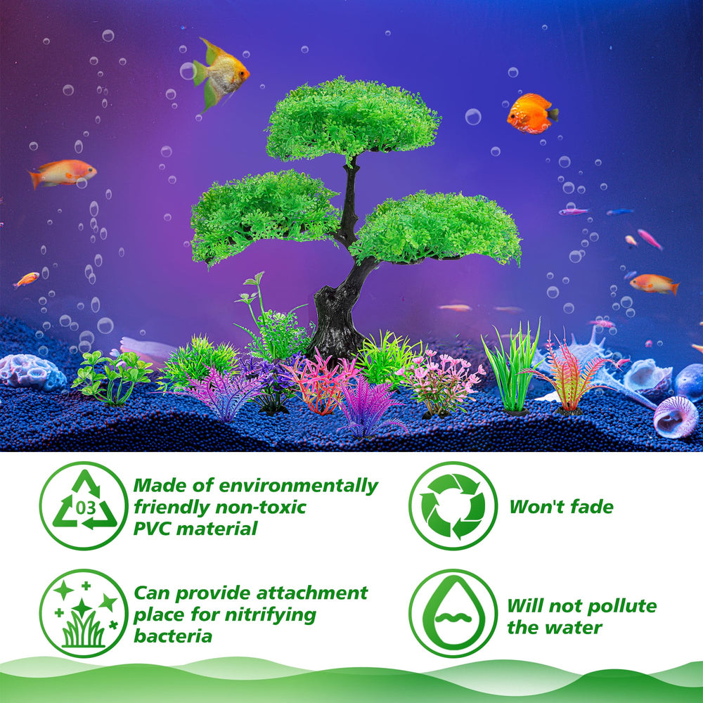 Ameliade base ancre pvc aquarium vert — fixation solide dans le gravier