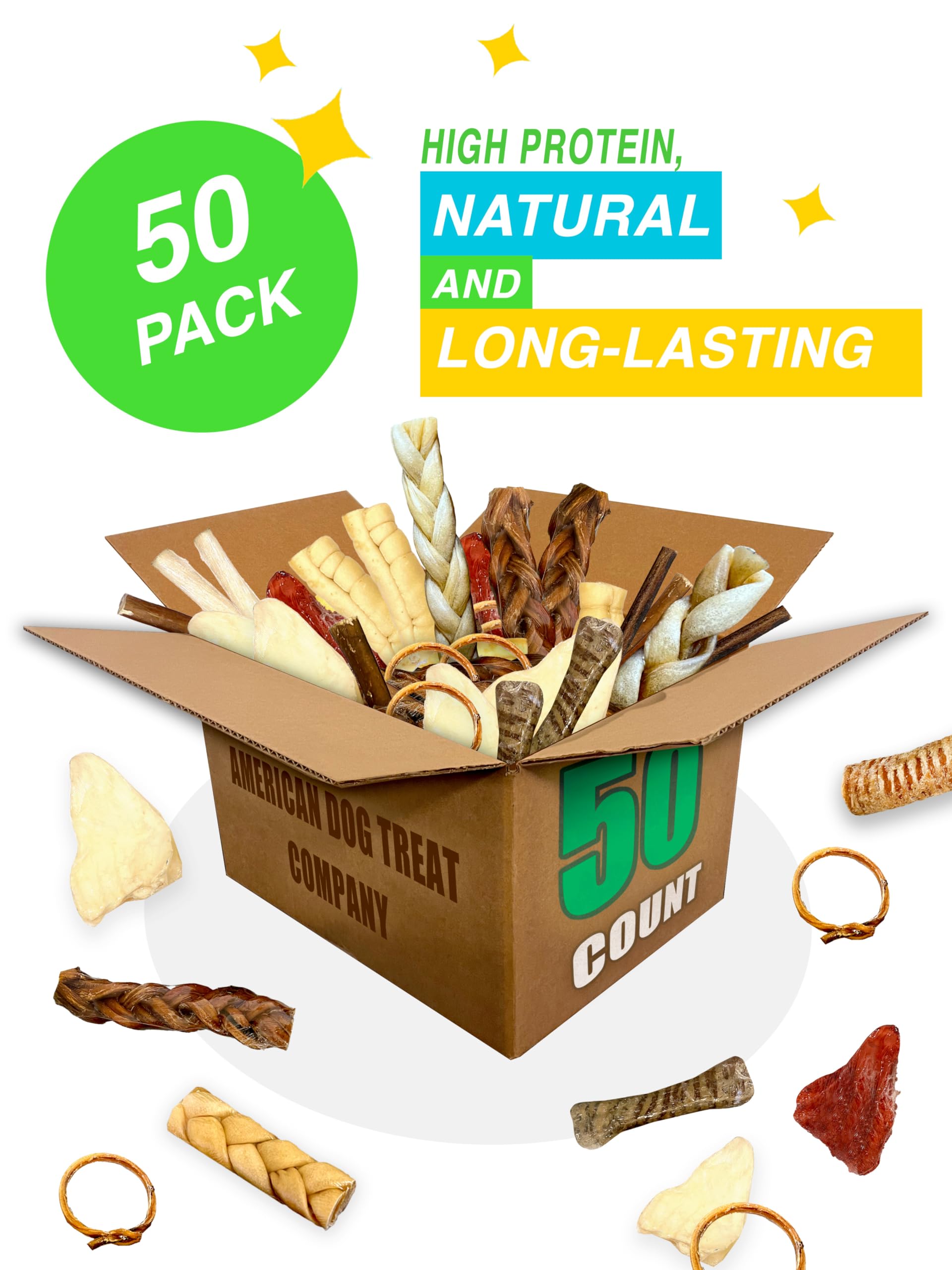 American Dog Treat Company os trachée, croquer et aider à nettoyer les dents