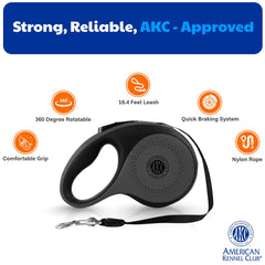 American Kennel Club Poignée ergonomique assure un confort durable lors des sorties.