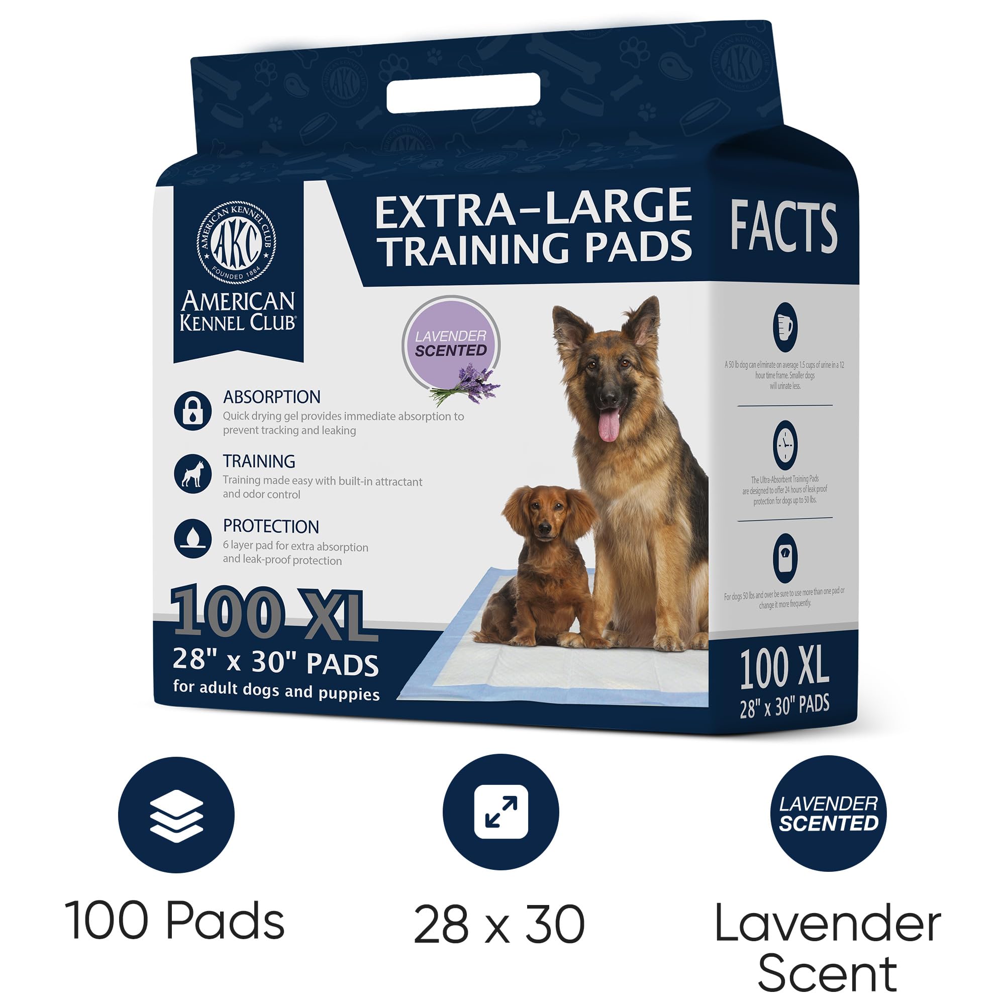 American Kennel Club tapis absorption rapide lavande, garde les pattes sèches.