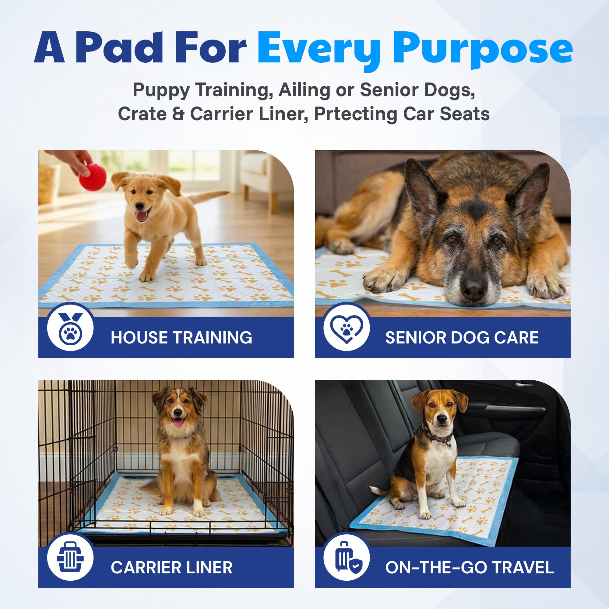 AKC Tapis chiot avance livré en lot de 50 unités.