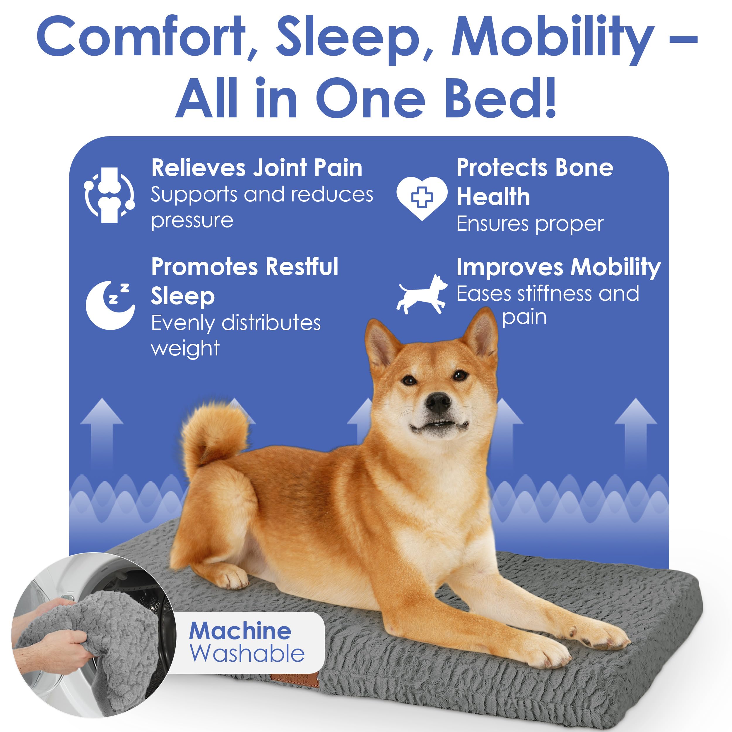 American Kennel Club Tapis surface ondulée respirante, régulation de la chaleur.