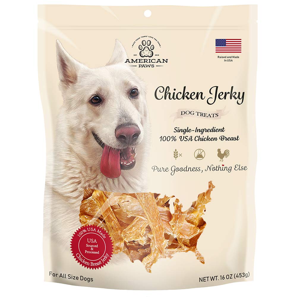 American Paws jerky poulet pour chien, tranche tendre idéale pour entraînement
