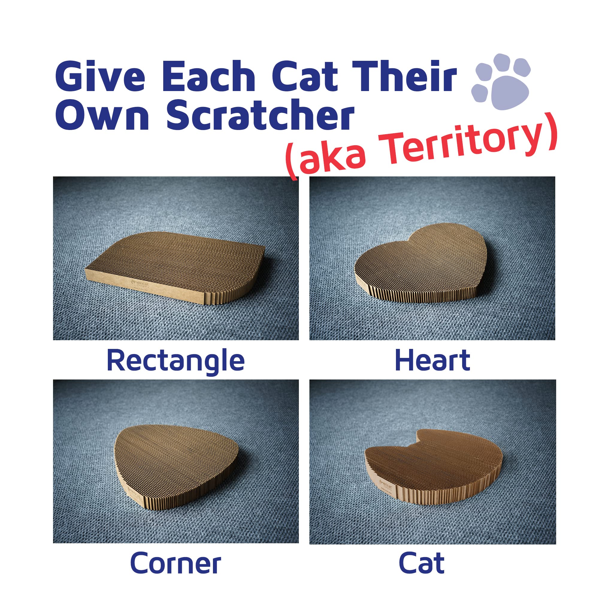 Americat dimensions 17x10x1-5 pouces, adapté aux grands chats.