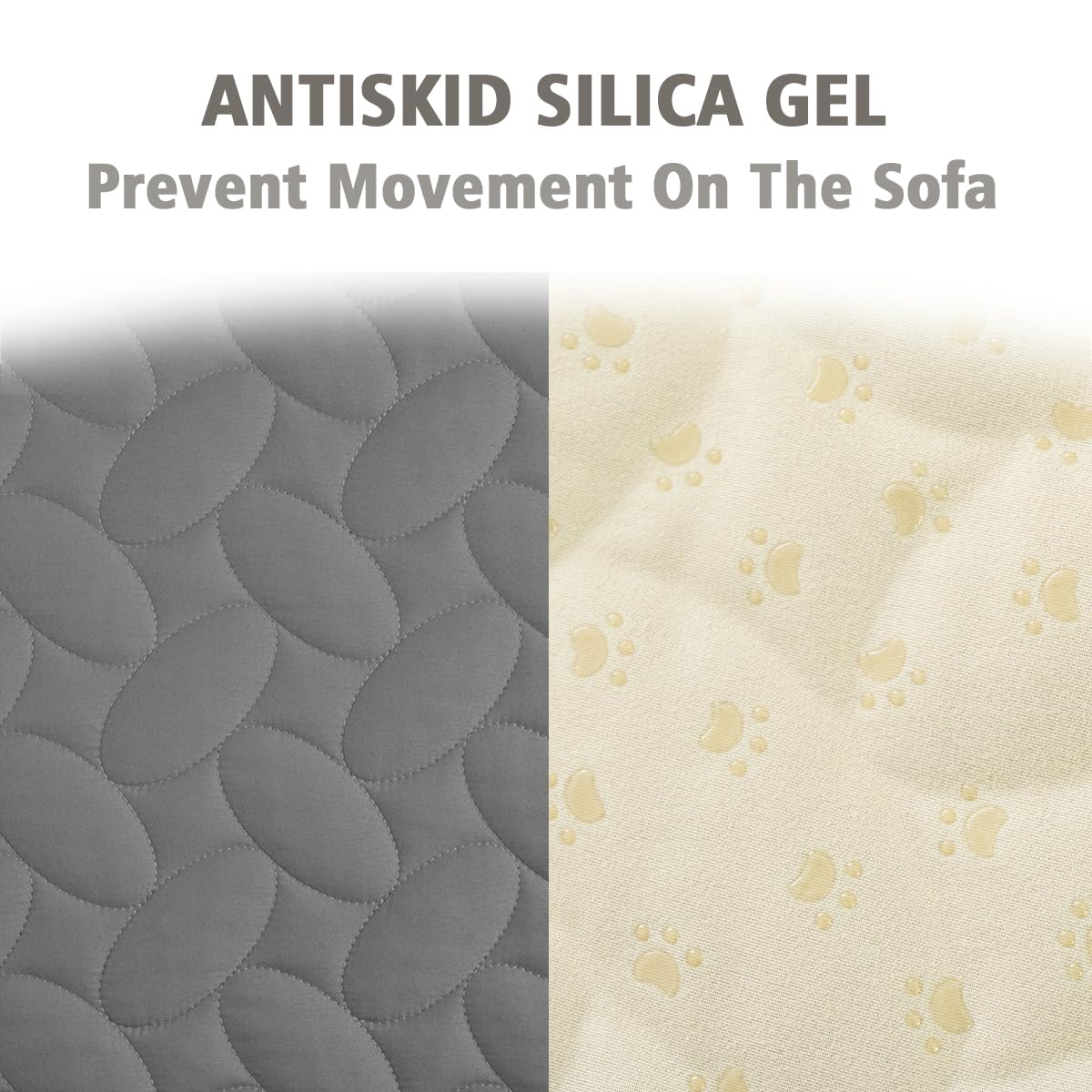 Ameritex anti-glisse, pattes en silicone, maintien stable sur tout mobilier.