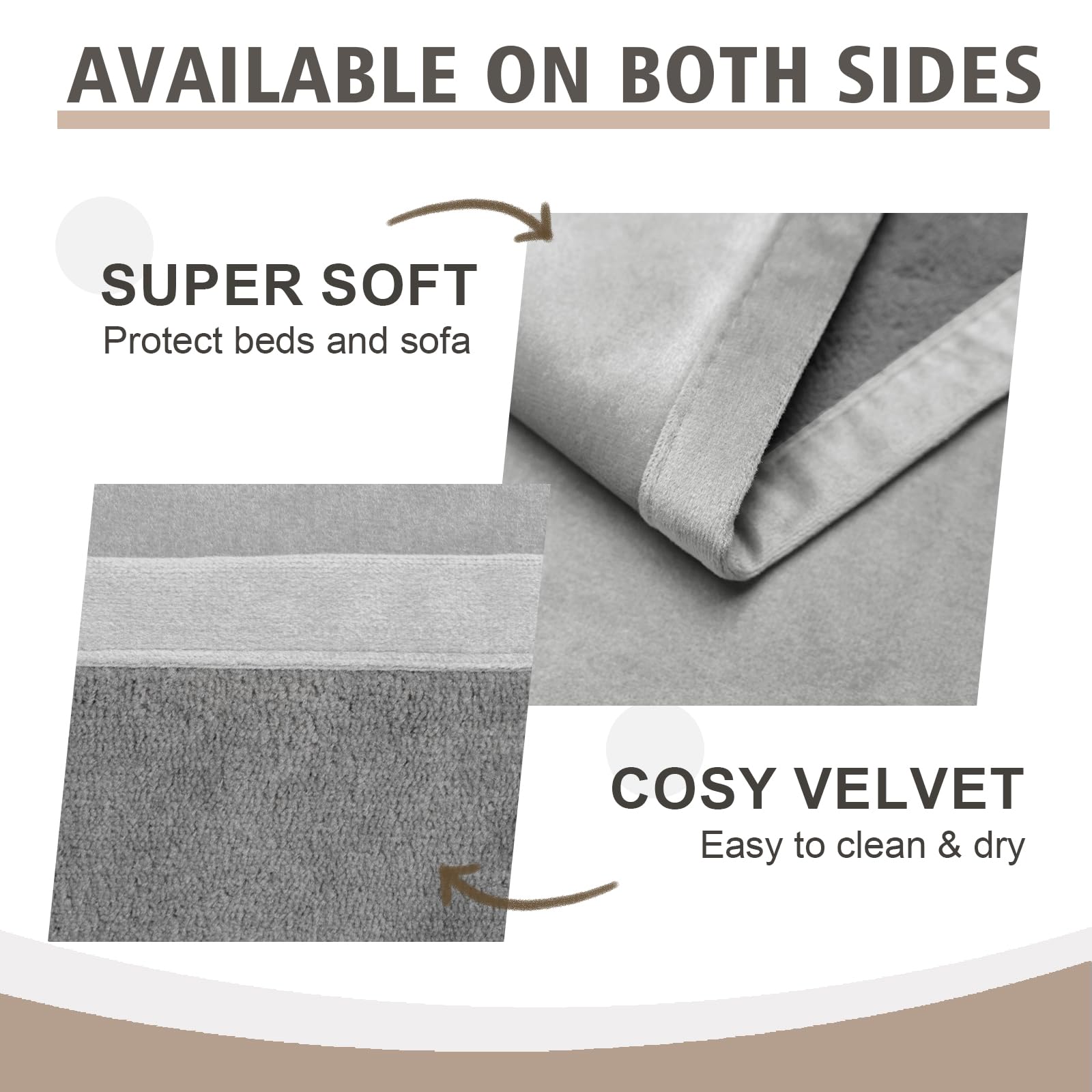 Ameritex couverture double-face velours minky verso, changement rapide entre styles.