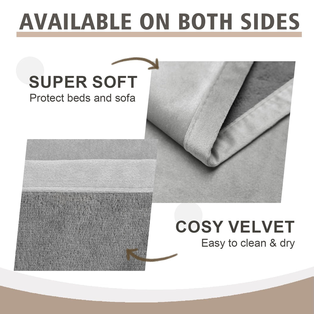 Ameritex couverture double-face velours minky verso, changement rapide entre styles.