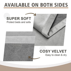 Ameritex couverture double-face velours minky verso, changement rapide entre styles.