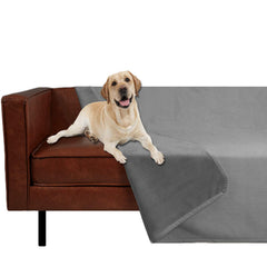 Ameritex Couverture impermeable pour meuble en velours gris clair, protege contre les liquides.