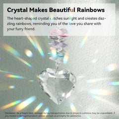 AMETHUARTZ diamants-forme-couronne suncatcher, éclats prismatiques qui dansent la lumière.
