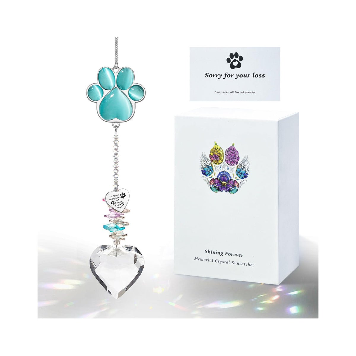 AMETHUARTZ patte-cristal : pendentif mémorial pour chien ou chat, ambiance chaleureuse et apaisante.