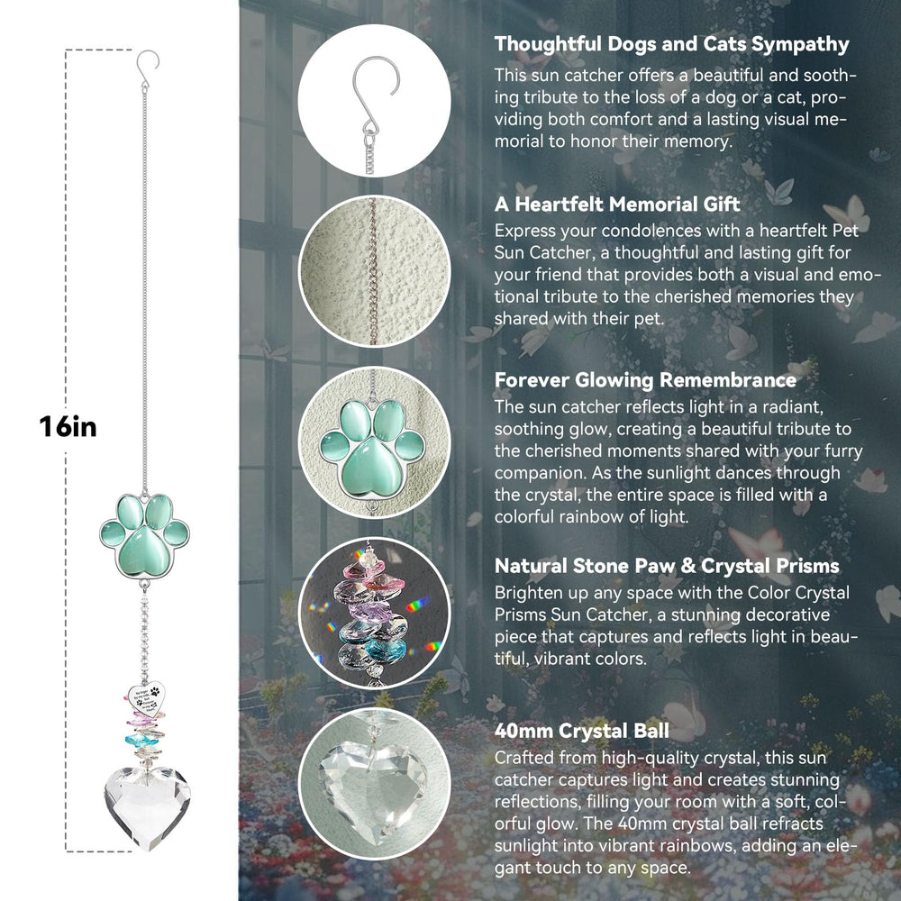 AMETHUARTZ Suncatcher Accroche-Fenêtre Cristal : décor suspendu capte la lumière du jour.